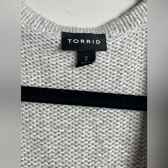 Torrid Colorblock Knit Open Front Cardigan Size 2XL but fits like 1X or 0 - Picture 5 of 11